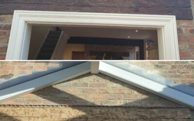Dark Brown Beams Renovated to a Light Antique Oak Finish