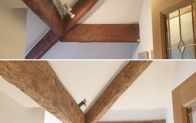Reddish Brown Beams to an Antique Oak
