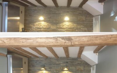 Renovated Brown Beams to an Antique Oak Finish