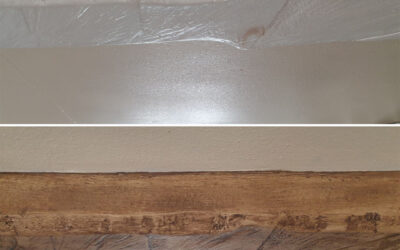 Thick White Gloss to Antique Oak