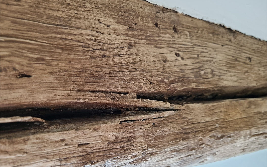 From Dark Brown Beams to an Antique Oak Finish