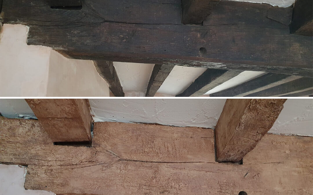 Naturally Dark Beams to an Antique Oak