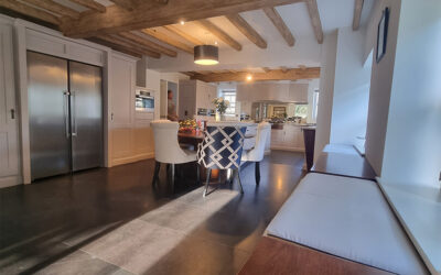 White Beams to Light Antique Oak