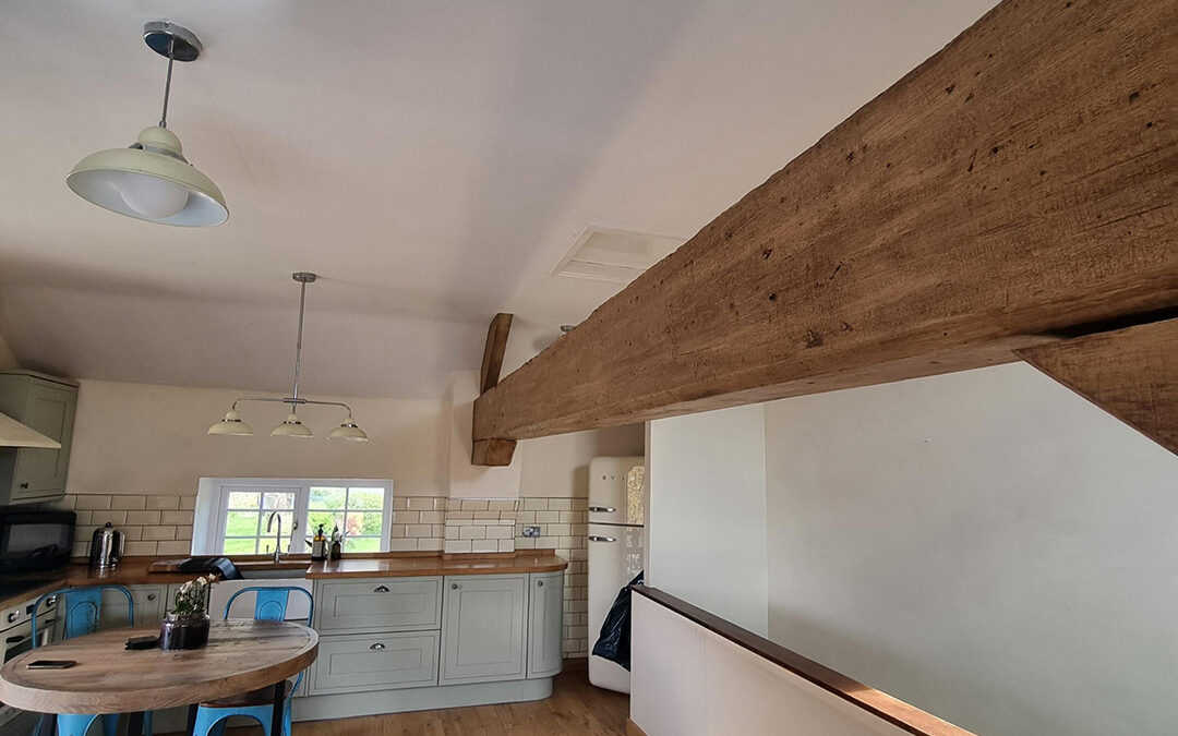 Dark Beams Renovated to Antique Oak